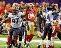 Arthur Jones hizo jugadas clave en el Super Bowl XLVII ante los 49ers. AFP/A. Bello