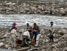 Fueron corredores quienes se encontraban en el Camino a Colimilla, a la altura de la Hidroeléctrica, quienes descubrieron la pieza humana. ESPECIAL/ Coordinación Municipal de Protección Civil y Bomberos de Guadalajara.