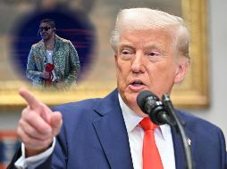 Donald Trump criticó a la NFL por elegir a la estrella puertorriqueña Bad Bunny como artista principal en el descanso del Super Bowl LX. ESPECIAL / AFP y SUN