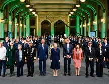 La Presidenta Claudia Sheinbaum encabezó en Palacio Nacional la reunión con empresarios del Foro Económico Mundial. ESPECIAL