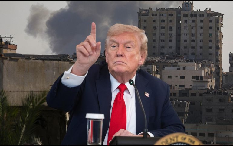 Donald Trump, que ansía el galardón desde que lo ganó el entonces presidente Barack Obama en 2009, presume ya haber resuelto siete guerras, además del acuerdo entre Israel y Hamás anunciado ayer. EFE / M. Saber y EFE / F. Chung