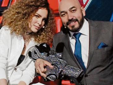 Belinda y Lupillo Rivera, cuando eran compañeros en “La Voz”. ESPECIAL
