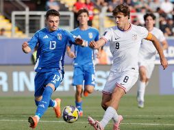 Benjami Cremaschi anotó dos goles ante los italianos y acumula cinco en el Mundial. EFE/E. González