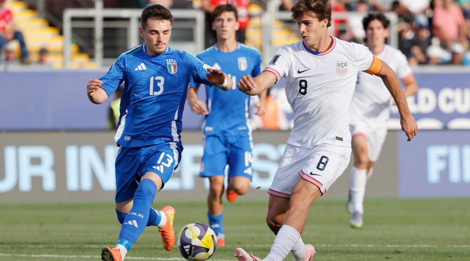 Benjami Cremaschi anotó dos goles ante los italianos y acumula cinco en el Mundial. EFE/E. González