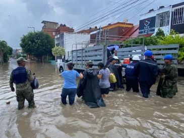 Del 6 al 9 de octubre se registraron lluvias intensas en los estados de Veracruz, 540 milímetros; Puebla, 487 mm; San Luis Potosí, 298 mm; Hidalgo, 245 mm; y Querétaro, 232 mm. ESPECIAL / SEMAR