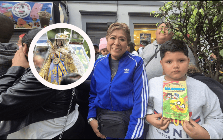 Griselda señaló que desde las 6:30 horas llegó a la Catedral de Guadalajara para esperar la salida de la Virgen de Zapopan. EL INFORMADOR/ J. ACOSTA