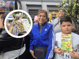 Griselda señaló que desde las 6:30 horas llegó a la Catedral de Guadalajara para esperar la salida de la Virgen de Zapopan. EL INFORMADOR/ J. ACOSTA
