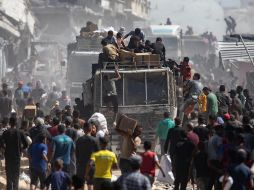 El acuerdo de tregua, firmado el miércoles en Egipto, permitirá el ingreso diario de hasta 600 camiones de ayuda. EFE / H. IMAD