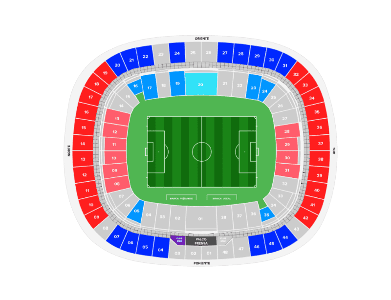 Considera la ubicación de los asientos para la compra de tus boletos. ¡No te pierdas este importante evento deportivo organizado por la FIFA! ESPECIAL / Boletomóvil 