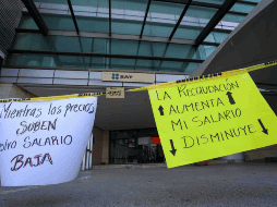 El paro nacional de los trabajadores del SAT formó parte de una jornada de protesta para exigir un salario digno, mejores condiciones laborales y el fin de las desigualdades entre personal sindicalizado y de confianza. SUN / ARCHIVO
