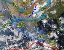 El SMN exhortó a la población a mantenerse informada a través de los canales oficiales y extremar precauciones ante posibles deslaves, encharcamientos o afectaciones por viento fuerte. ESPECIAL/ SMN.