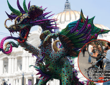 Influencer canadiense genera indignación en desfile de Alebrijes. ESPECIAL / SECRETARÍA DE CULTURA CDMX / TIKTOK / @jesusvillegasl