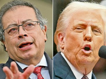 Gustavo Petro y Donald Trump mantienen fuertes diferencias en sus políticas de gobierno, acrecentadas por el aumento de presencia militar de Estados Unidos en el Caribe. AFP