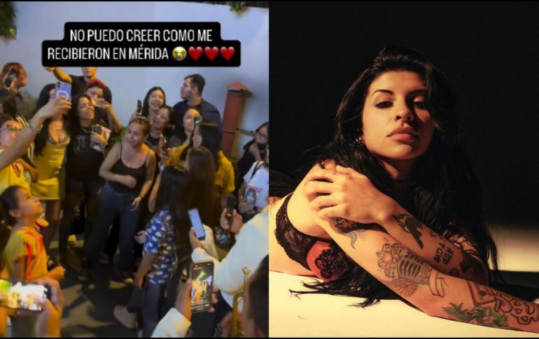 Cazzu fue sorprendida por sus admiradores yucatecos con una hermosa serenata. INSTAGRAM/@cazzu/ESPECIAL