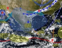 Las condiciones serán provocadas por varios sistemas atmosféricos activos, entre ellos, canales de baja presión, una vaguada en altura, humedad proveniente de océanos y nubosidad asociada a una vaguada monzónica en el Pacífico sur. ESPECIAL/