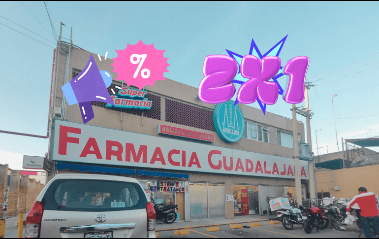 Aprovecha las grandes ofertas de hoy en Farmacia Guadalajara: 2x1 en alimentos y más. EL INFORMADOR/ ARCHIVO