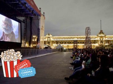 Los amantes del cine podrán disfrutar de funciones gratuitas en el Zócalo, gracias a la Secretaría de Cultura. SUN/ARCHIVO/ESPECIAL