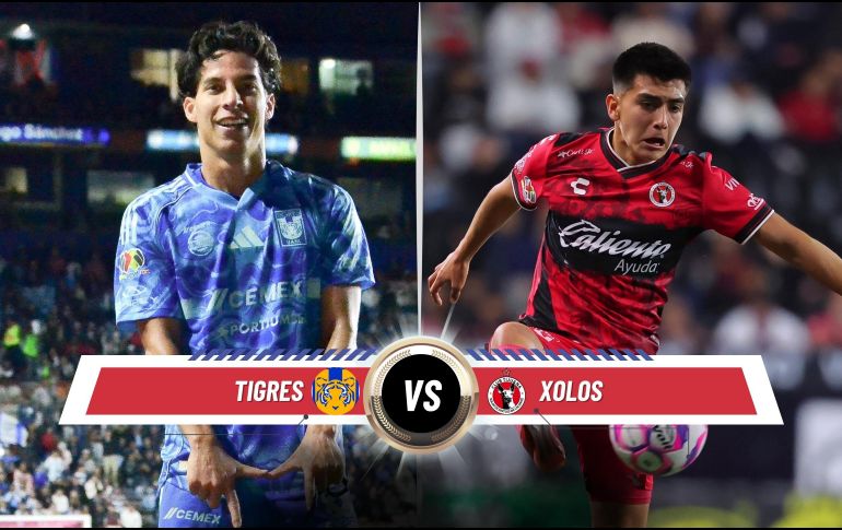 Tigres recibirá este sábado a Xolos en partido correspondiente a la Jornada 15 del Torneo Apertura 2025.  ESPECIAL / CANVA