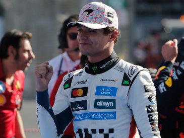Lando Norris no vivió una celebración completa en el Gran Premio de México 2025. EFE/ I. Esquivel.