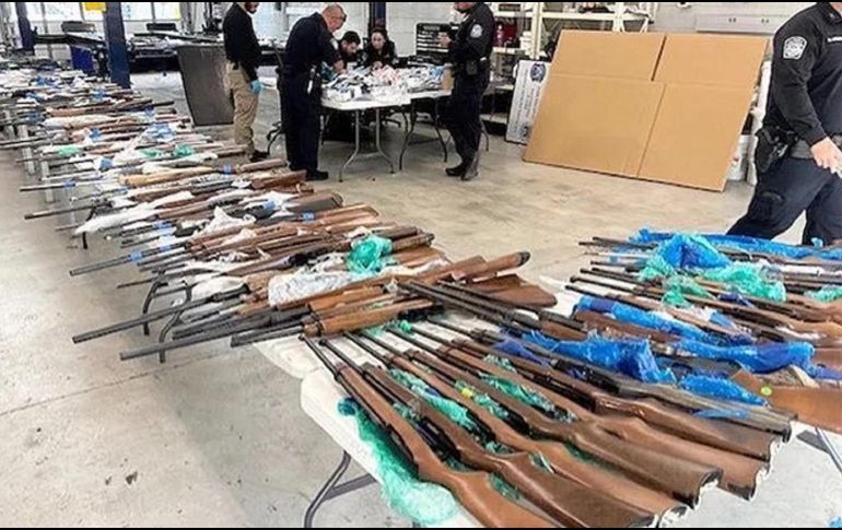 Funcionarios de HSI afirmaron que las armas se dirigían a México, 