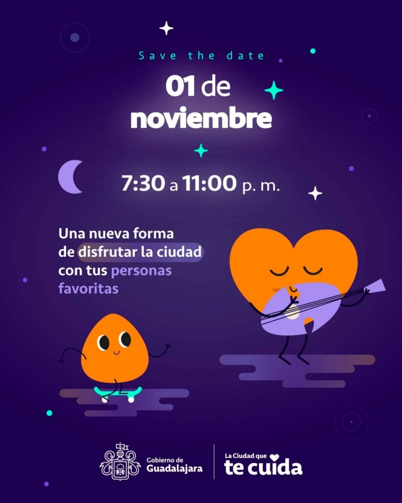“La noche de este sábado 1 de noviembre tenemos una cita para vivir nuestra ciudad de una manera diferente, ¿están listas y listos?”, escribió Vero Delgadillo. ESPECIAL&nbsp;