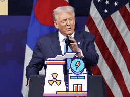 Trump parafraseo de esta manera un comentario publicado anteriormente en la red social Truth en el que aseguraba que Estados Unidos iba a reanudar pruebas nucleares. EFE / ARCHIVO