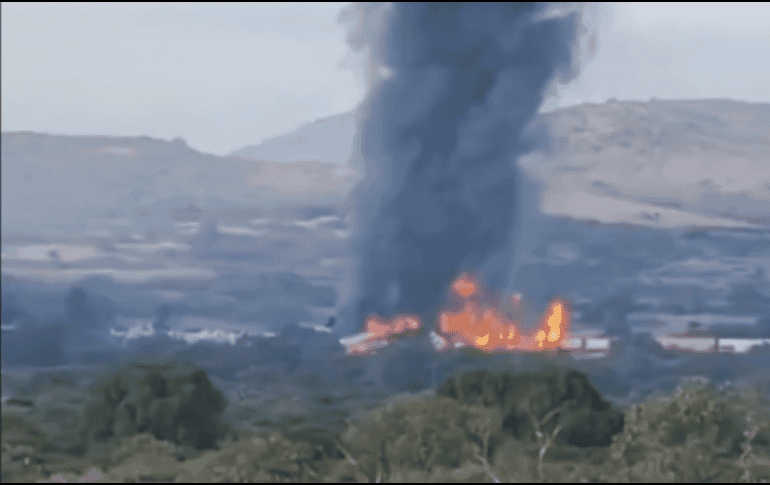 Una fuerte movilización se generó esta mañana en el municipio de Tepetitlán, Hidalgo, luego del descarrilamiento y explosión de un tren. ESPECIAL