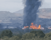 Una fuerte movilización se generó esta mañana en el municipio de Tepetitlán, Hidalgo, luego del descarrilamiento y explosión de un tren. ESPECIAL