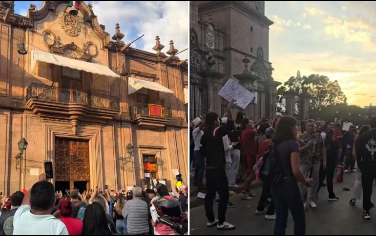 La protesta derivó en hechos violentos que dejó siete detenidos. ESPECIAL