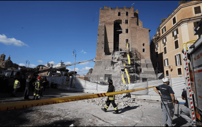 La Torre dei Conti, actualmente reducida a un tercio de su altura original, es un ejemplo de las casas-torre medievales de Roma. EFE/M. Percossi