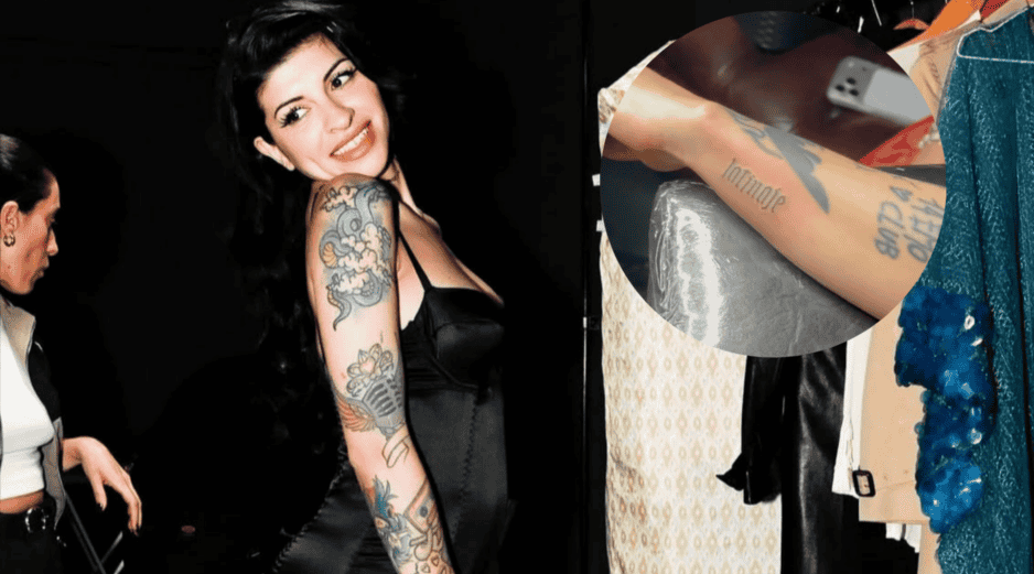 Cazzu se hace un nuevo tatuaje en honor a Inti. ESPECIAL / IG / @cazzu