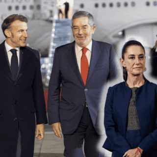 Macron llega a México para reunirse con Claudia Sheinbaum
