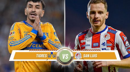 Tigres y San Luis se enfrentarán este sábado en un partido que forma parte de la Jornada 17 del Torneo Apertura 2025. ESPECIAL / CANVA e IMAGO7