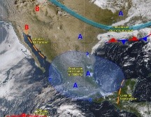 El SMN exhortó a la población a extremar precauciones ante los efectos del frente frío. ESPECIAL/ SMN.