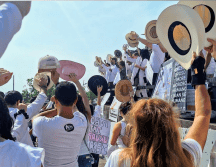 El contingente denunció el incremento de la violencia en Michoacán. ESPECIAL