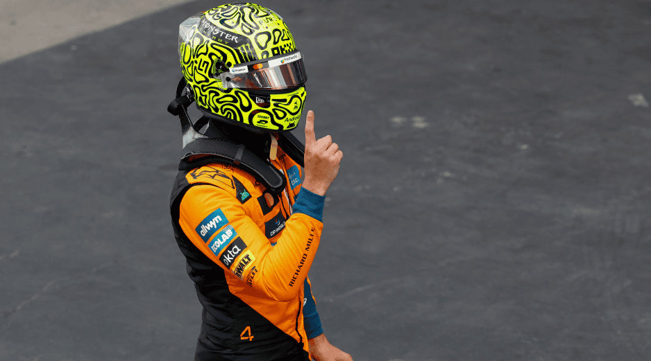 El McLaren del piloto británico respondió a la perfección, consolidando un fin de semana redondo que lo mantiene como firme contendiente al título. EFE / S. Moreira