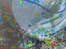 El frente frío 14 afectará principalmente a los estados del noroeste y norte del país. ESPECIAL/ SMN.