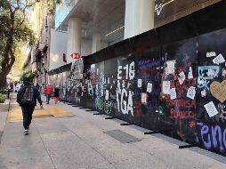 Edificios públicos y privados han tomado precauciones para evitar daños durante la manifestación. SUN/F. Evaristo