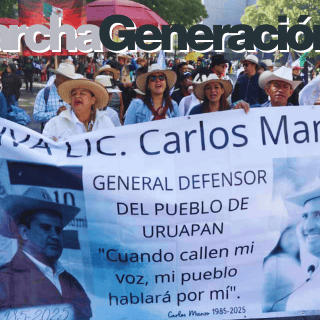 Abuela de Carlos Manzo asiste a marcha Generación Z y lanza acusaciones