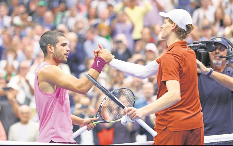 La última vez que ambos se enfrentaron fue en la final del Abierto de Estados Unidos en la que el español se impuso al italiano. AFP/C. Triballeau