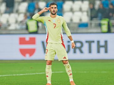 El tanto que Ferran Torres marcó a Georgia le sirvió para entrar en la lista de los 10 máximos anotadores de la selección española. EFE/G. Arjevanidze