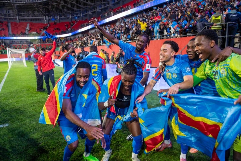  Seleccionados de la República Democrática del Congo celebran su clasificación al repechaje rumbo al mundial 2026. EFE / ARCHIVO