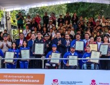 En el marco del desfile por el 115 aniversario de la Revolución Mexicana, se rindió homenaje a las y los ganadores del Premio Estatal del Deporte y del Premio Jalisco al Mérito Deportivo. EL INFORMADOR / A. Navarro