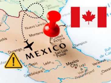 La alerta de viaje de Canadá hacia México fue actualizada el 13 de noviembre de 2025 y seguirá vigente hasta nuevo aviso de las autoridades canadienses. CANVA