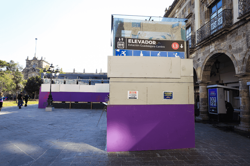 Aunque no hubo afectaciones en la circulación de trenes, la estación Guadalajara Centro permaneció cerrada desde la tarde del sábado hasta la mañana de hoy. EL INFORMADOR/J. Acosta