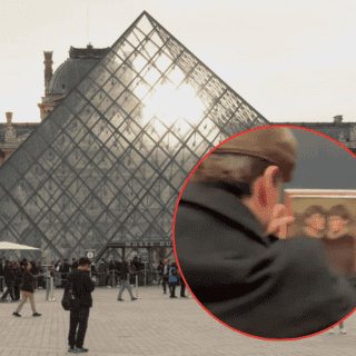 Tiktokers burlan la seguridad del Museo del Louvre y cuelgan un cuadro