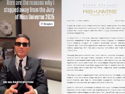 La renuncia se da a tan solo unos días de la gran final de Miss Universo 2025. ESPECIAL / INSTAGRAM @omarharfouch / @missuniverse