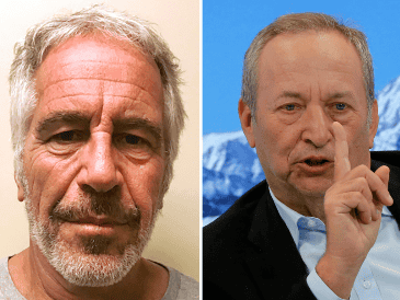 A la izquierda, el financista caído en desgracia Jeffrey Epstein. A la derecha, el economista estadounidense Larry Summers en un par de fotos de archivo. AP / ARCHIVO