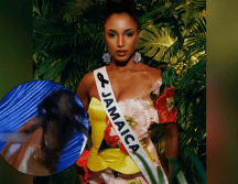 Mientras modelaba, Miss Jamaica no se percató de que estaba cerca del borde del escenario. ESPECIAL/Instagram @officialgabriellehenry ESPECIAL