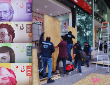 Cada negocio ubicado del Ángel de la Independencia al Zócalo gasta de 2 mil 702 a 48 mil 641 pesos para protegerse de los actos vandálicos en las manifestaciones. SUN / ARCHIVO